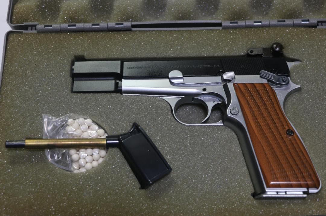 JAC製ABS樹脂ガスガン 　ブローニングＨＰハーフシルバー　ASGK合法品