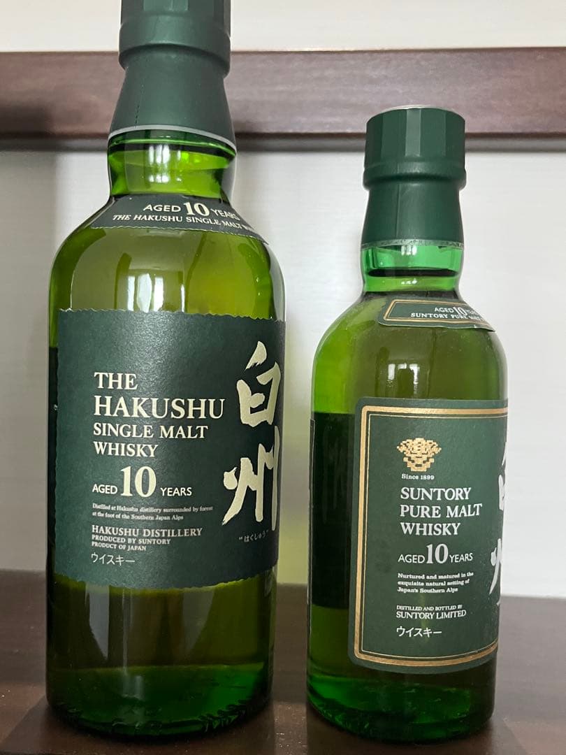 【週末限定値下げ】 白州 10年 シングルモルト350mlボトル&180ml