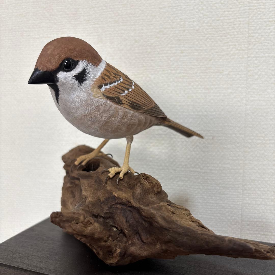 バードカービング　すずめ