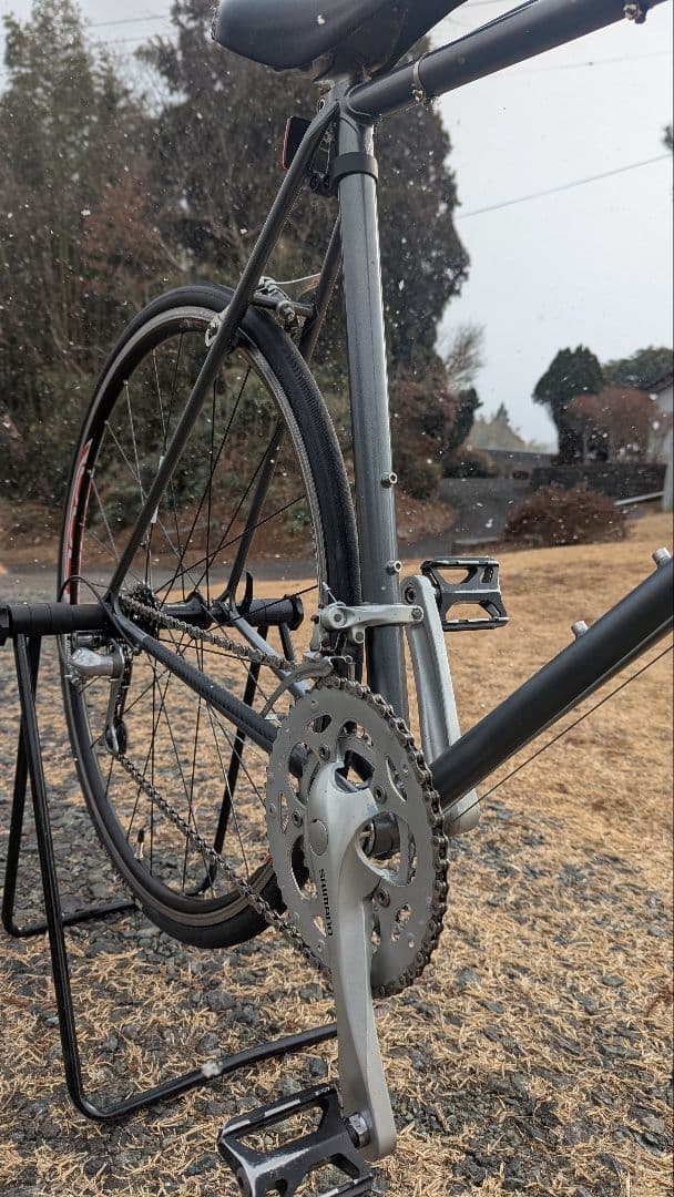 クロモリフレームロードバイク 2×7s 700×23c 塗装済宮城県 手渡し限定