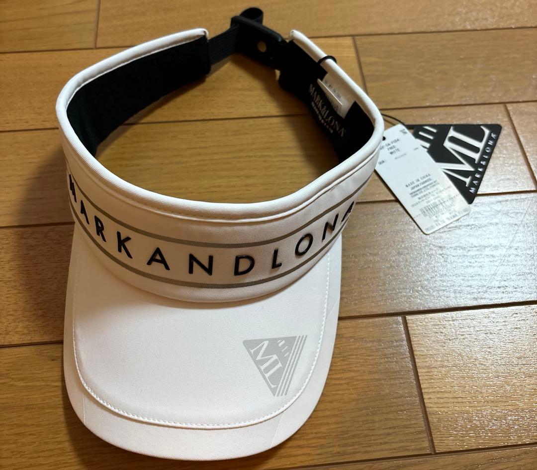 未使用☆MARK & LONA☆ホワイト☆バイザー☆ゴルフ