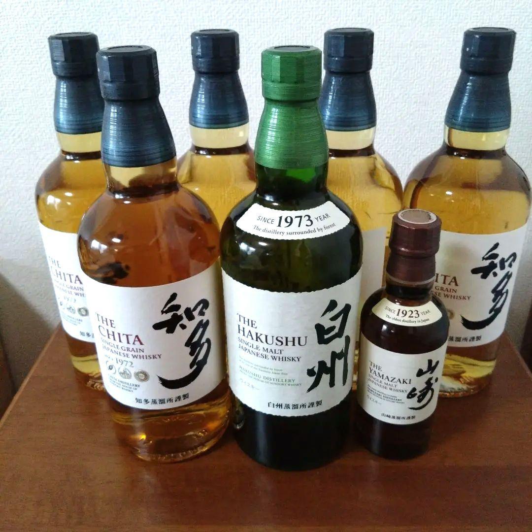 白州 700ml 1本＆知多 700ml 5本＆山崎 180ml 1本　計7本