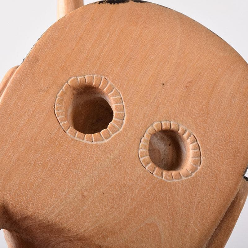 時代提げ物　木彫　面根付　能面　お面　般若面　C　7717