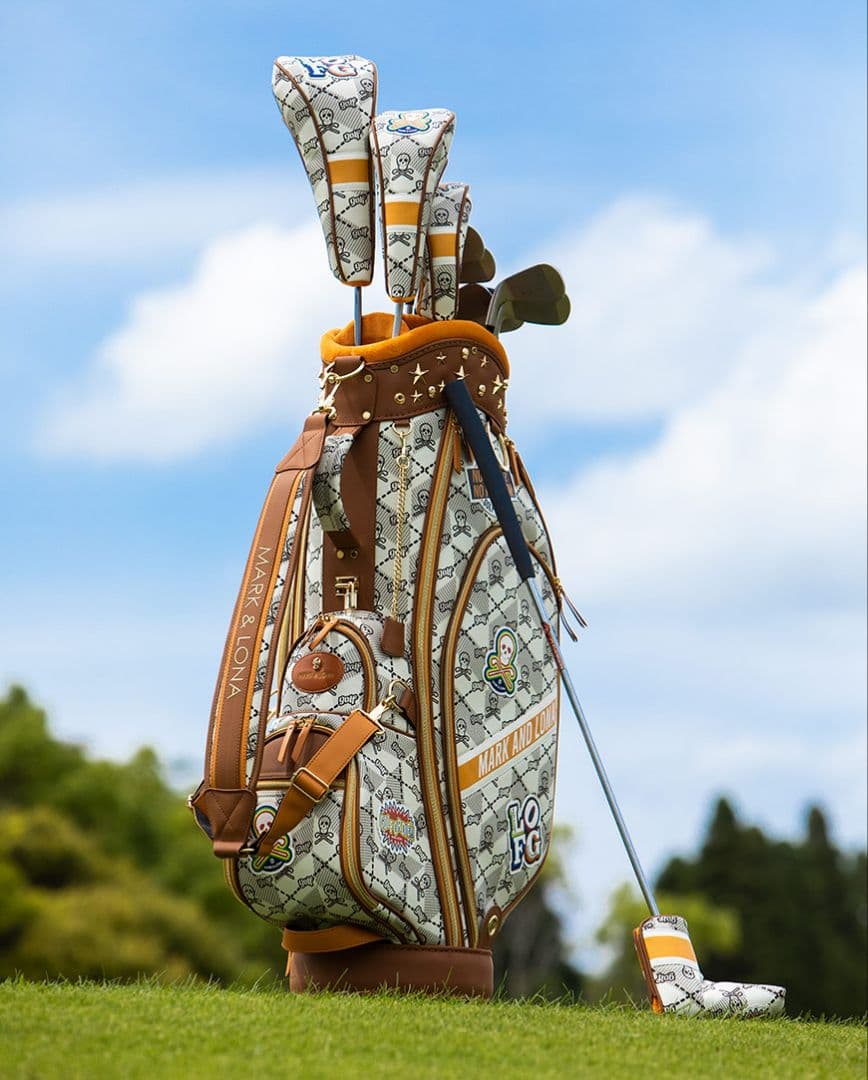 超美品 MARK&LONA キャディバッグ 限定・完売品 ブラウン オレンジ