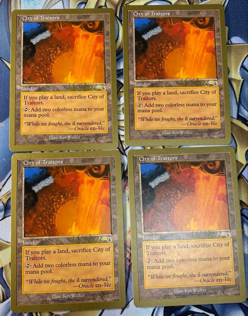 裏切り者の都 City of Traitors 金枠 英語版 4枚セット MTG