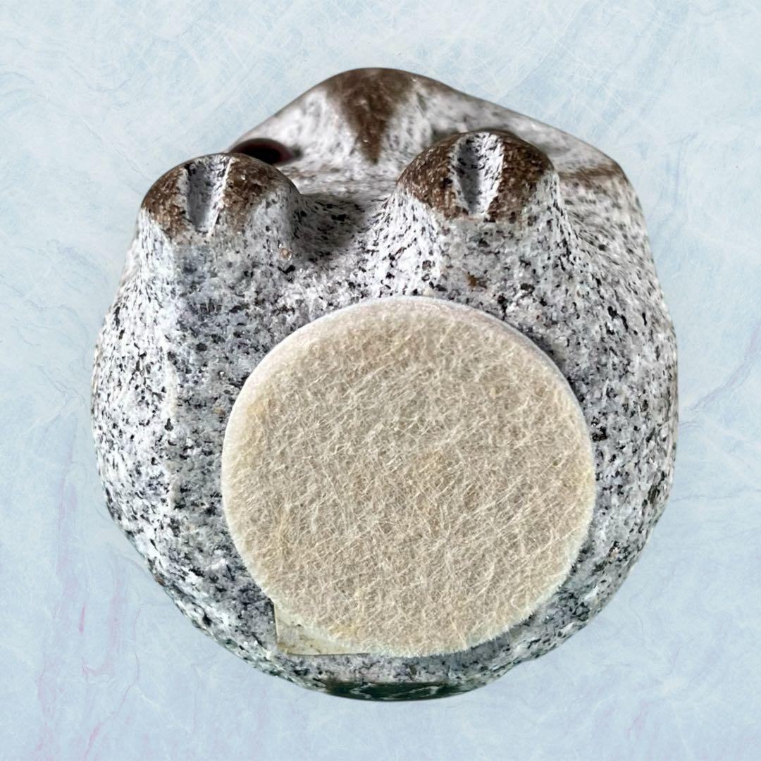 【希少】フクロウ 石彫 大小2点セット 野本昌広 ふくろう 梟 置物 オブジェ