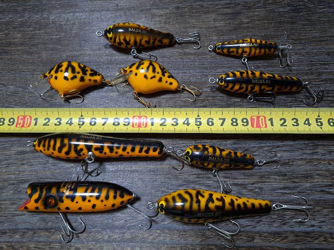 実釣未使用　美品　バルサ50　イエローコーチドッグ　9個セット