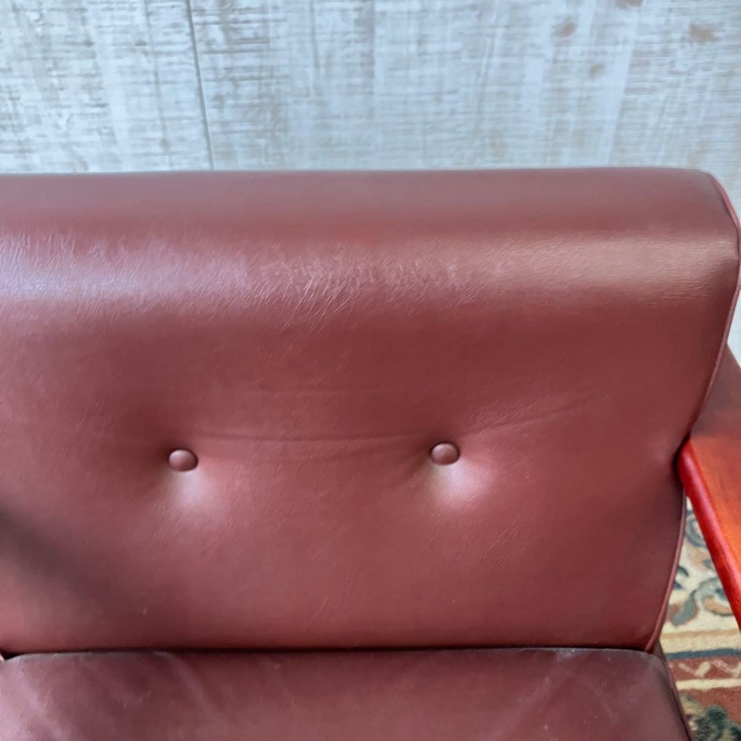 ①北欧レトロ プラス 木製フレーム アームチェア 一人掛けソファー ロビーチェア