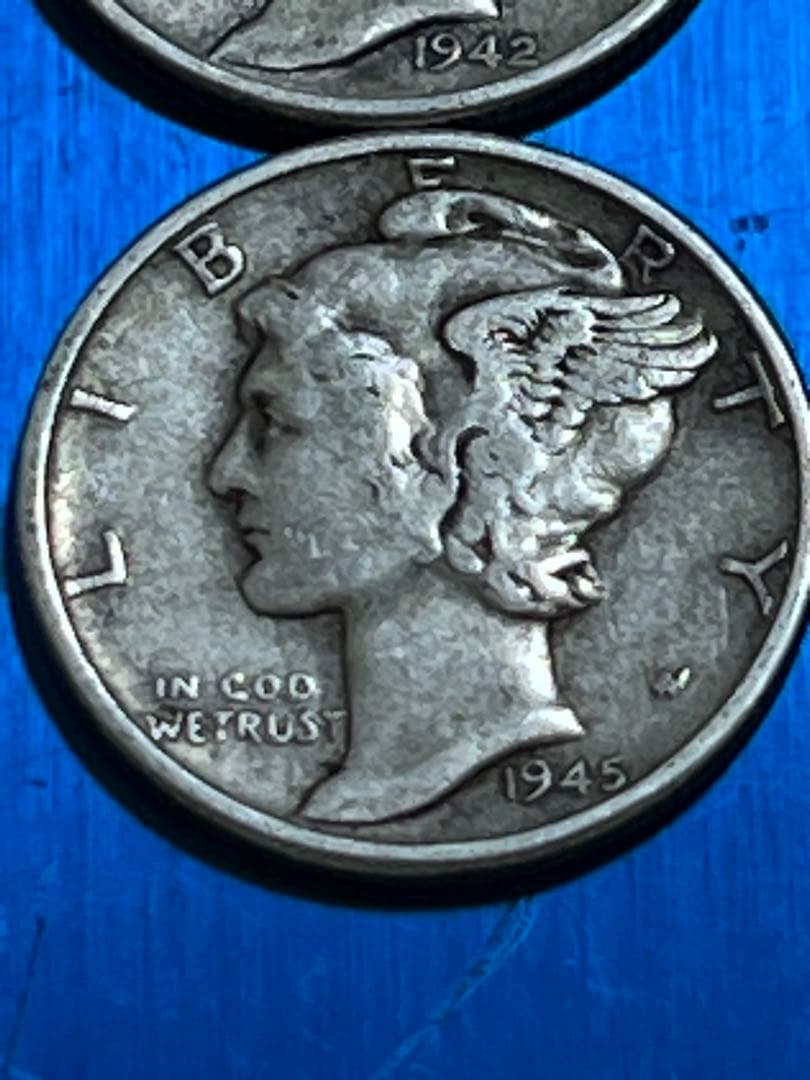 銀貨マーキュリー・ダイム 4枚セット Mercury dime silver