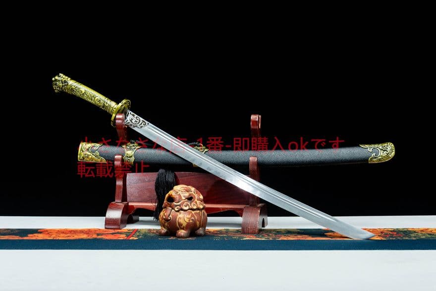 青面獣雁翎刀清刀 古兵器 武具　刀装具　日本刀　模造刀 居合刀