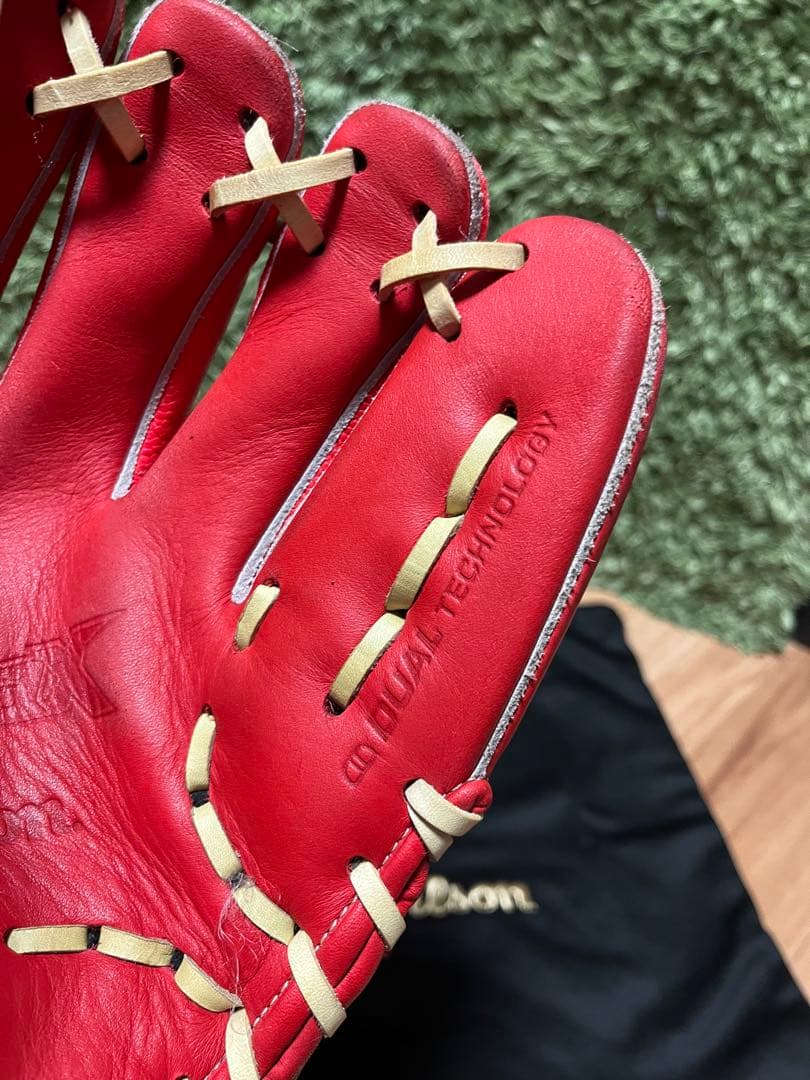 Wilson D-MAX 軟式少年用グラブ D7型 スカーレットSS レッド系