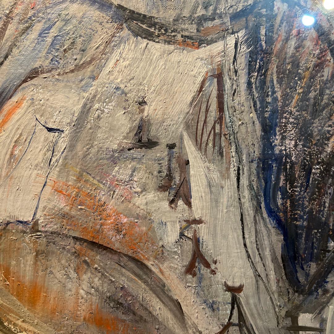 徳田信保　油彩画　スキー場