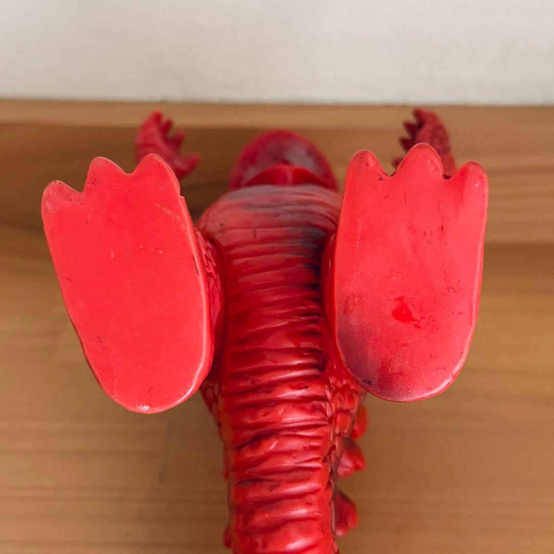 【無版権】六本角 火吹き怪獣 ソフビ 当時物