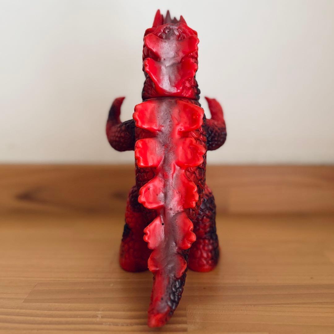 【無版権】六本角 火吹き怪獣 ソフビ 当時物