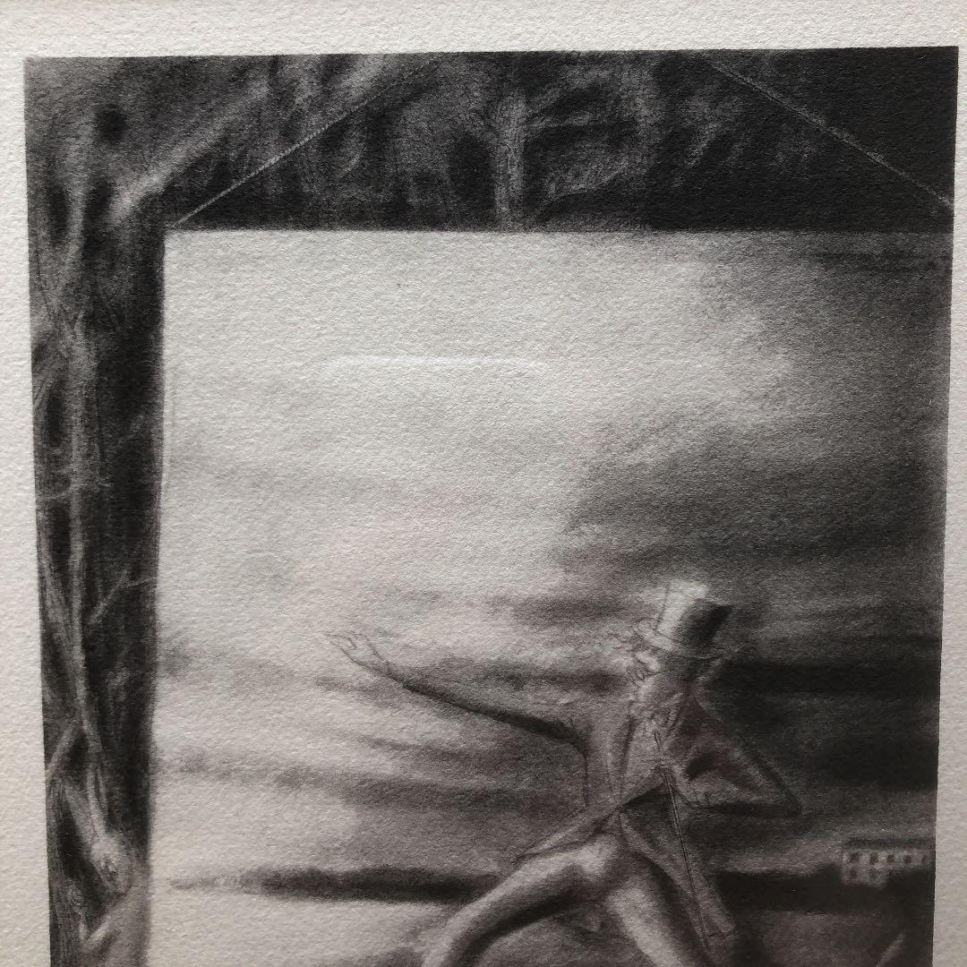 金子國義 版画  額装 不思議の国のアリス　白ウサギ