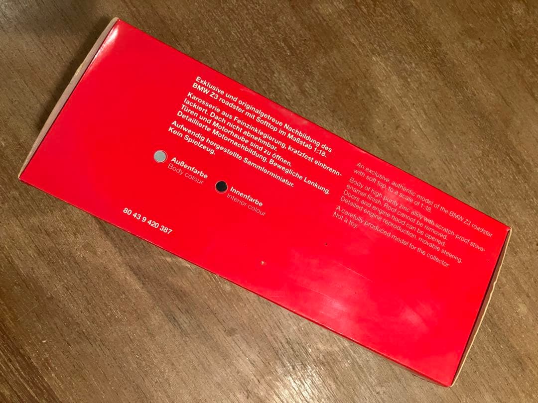 1/18  別注 Z3 roadster 中古 美品