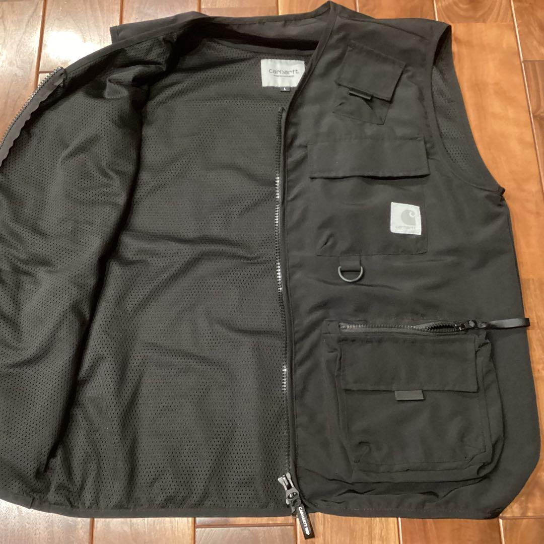 1R39132 Carhartt WIPカーハート フィッシングベスト　L 黒