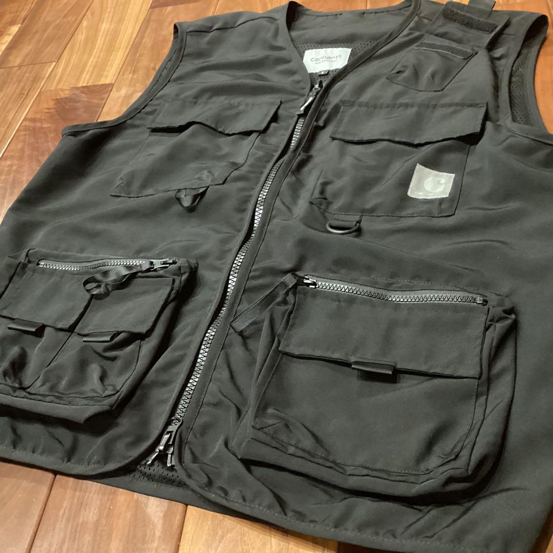 1R39132 Carhartt WIPカーハート フィッシングベスト　L 黒