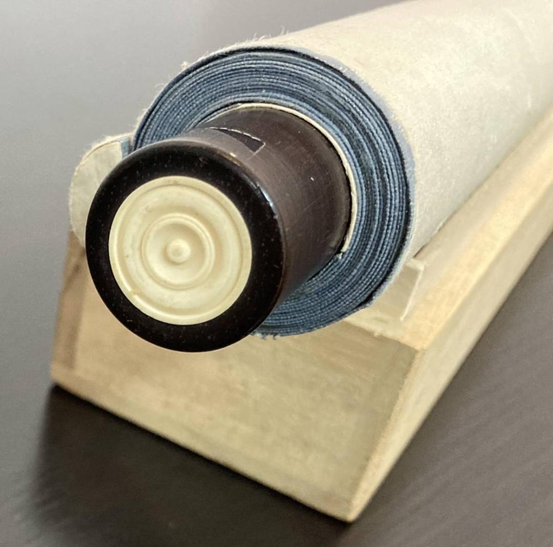 【ドクロ図】渡辺始興／【書】蜀山人 (貼り合わせ)／紙本　掛軸【髑髏／骸骨】