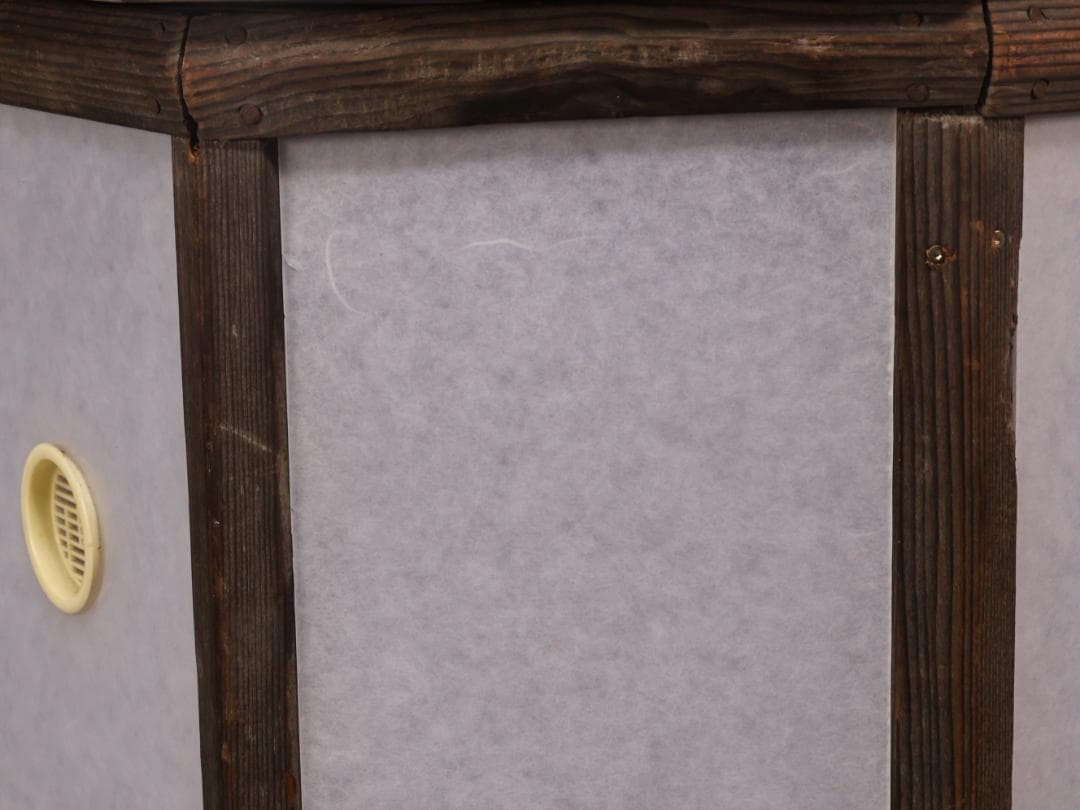 BK269　昭和レトロ　木製　八角　行燈　ライト　行灯　照明