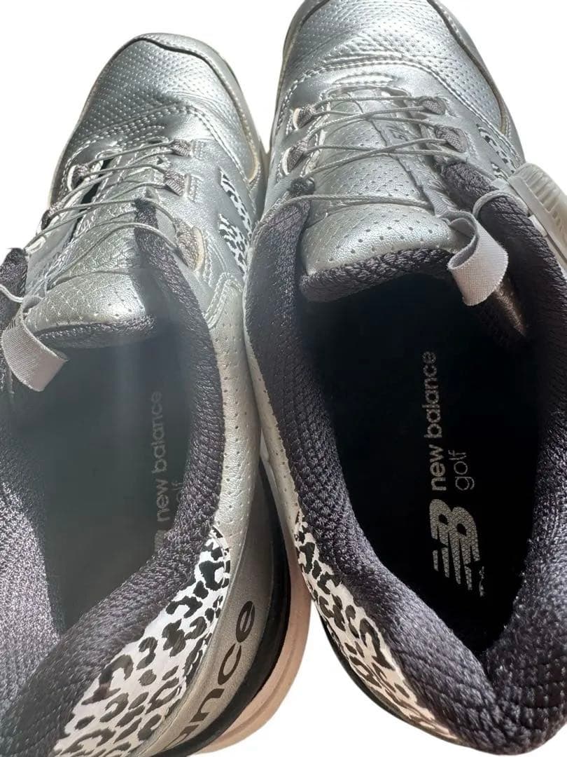 ニューバランス WGBS574L ゴルフシューズ ボアレオパード 25.5cm