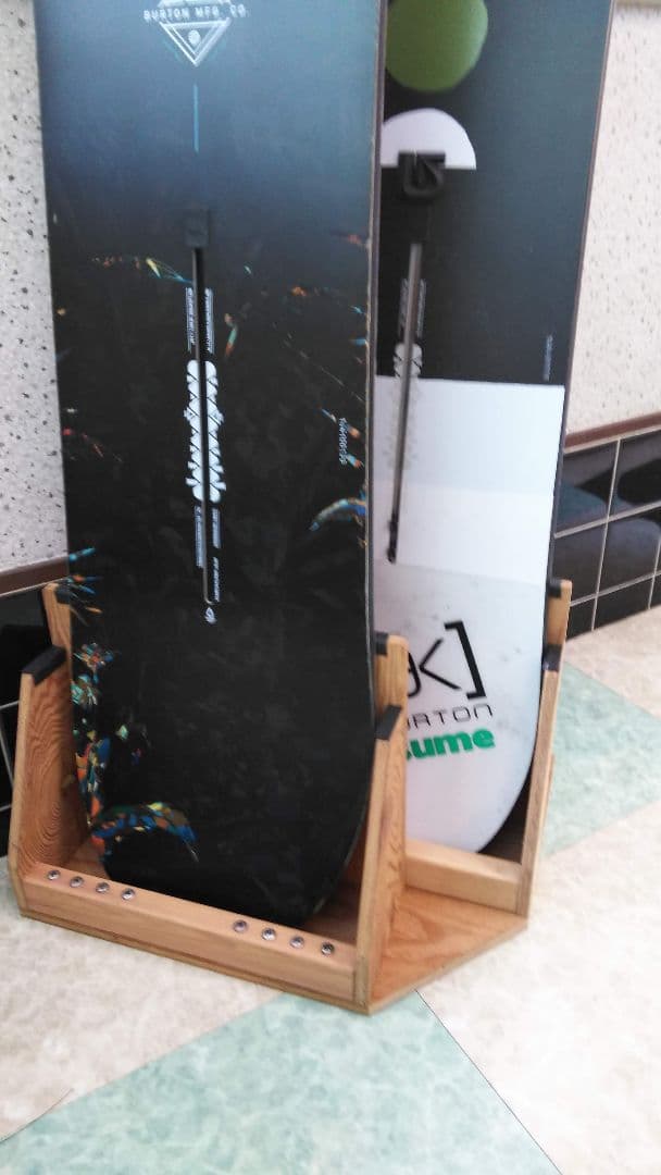 スノーボードスタンドラック　カラー　クリヤー　２本用　左側用