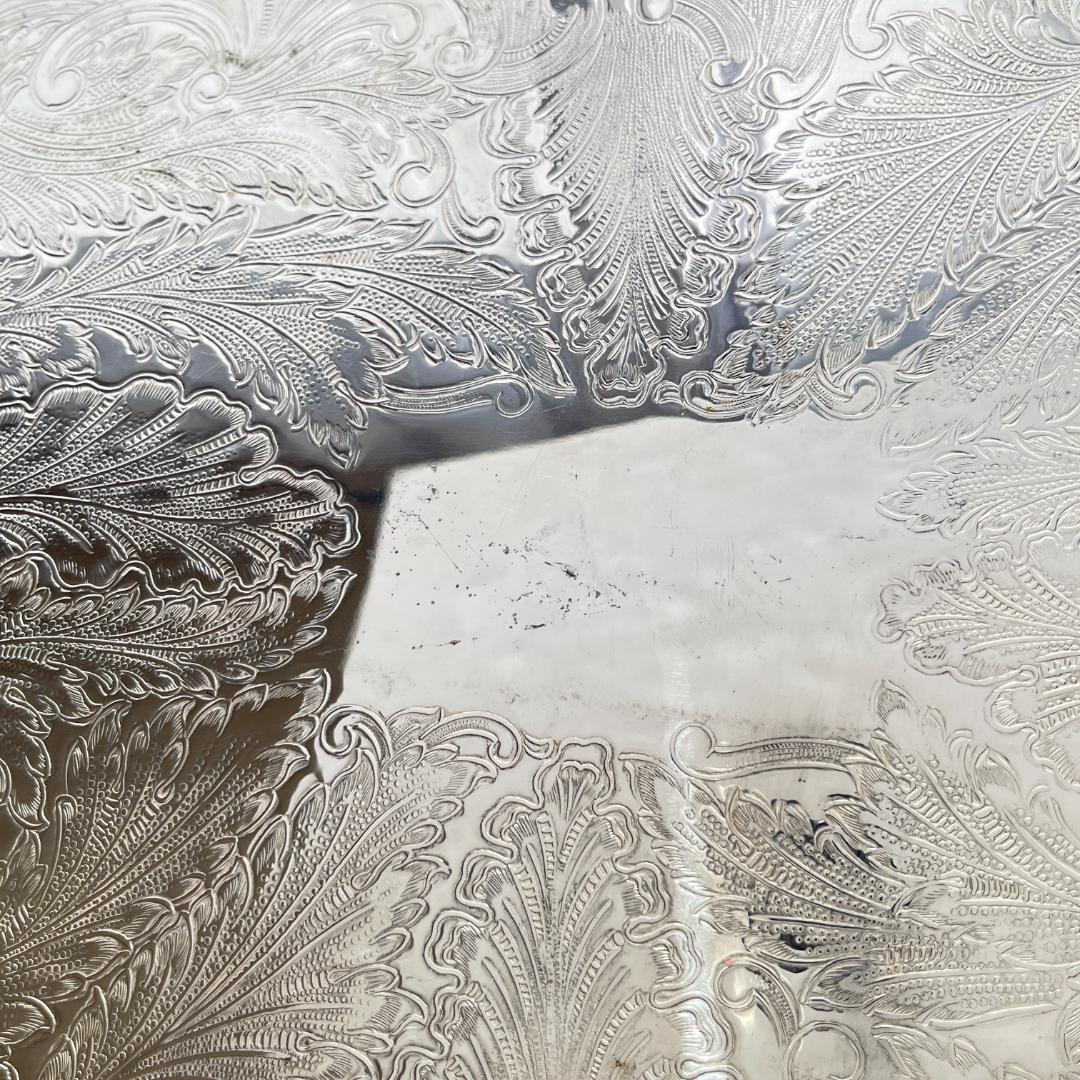 【KENT】ギャラリートレー　59cm 特大 ハンドル 装飾フット