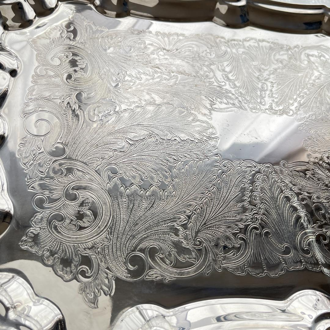 【KENT】ギャラリートレー　59cm 特大 ハンドル 装飾フット