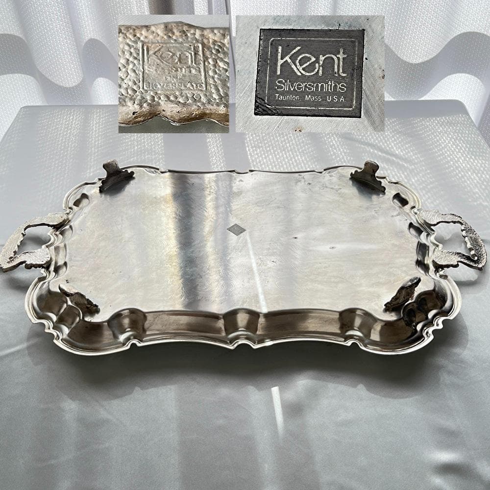 【KENT】ギャラリートレー　59cm 特大 ハンドル 装飾フット