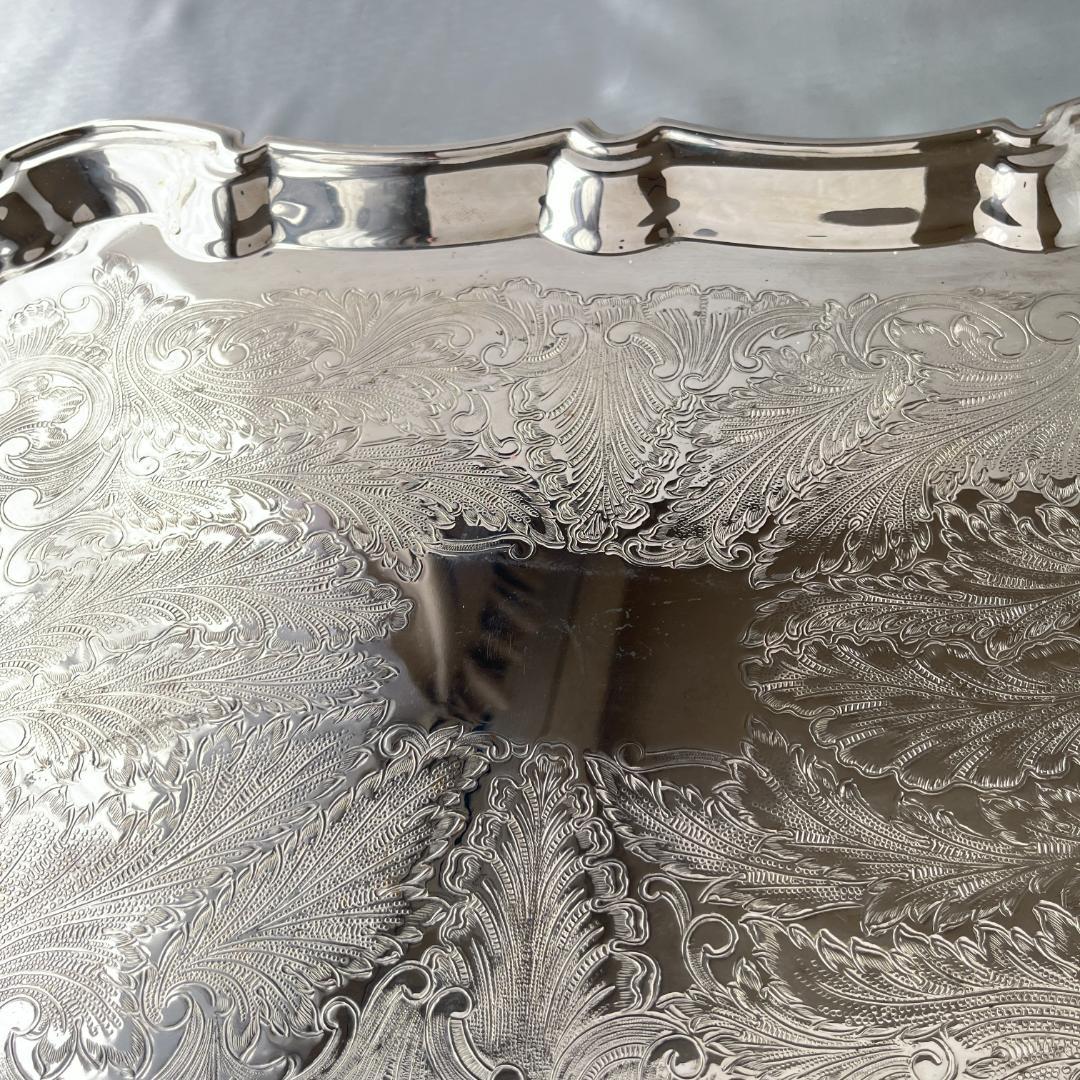 【KENT】ギャラリートレー　59cm 特大 ハンドル 装飾フット