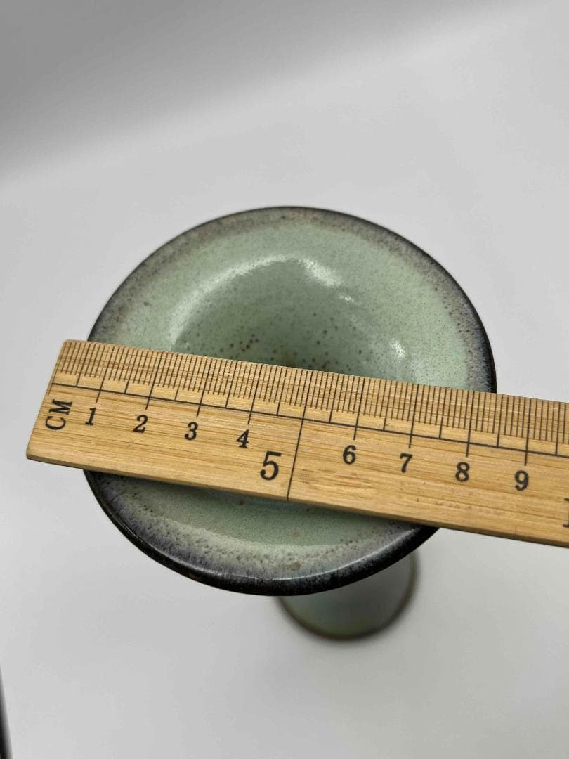 金から元時代　鈞窯　月白釉観音浄瓶　旧家蔵出し　窯変釉　唐物(C-44)