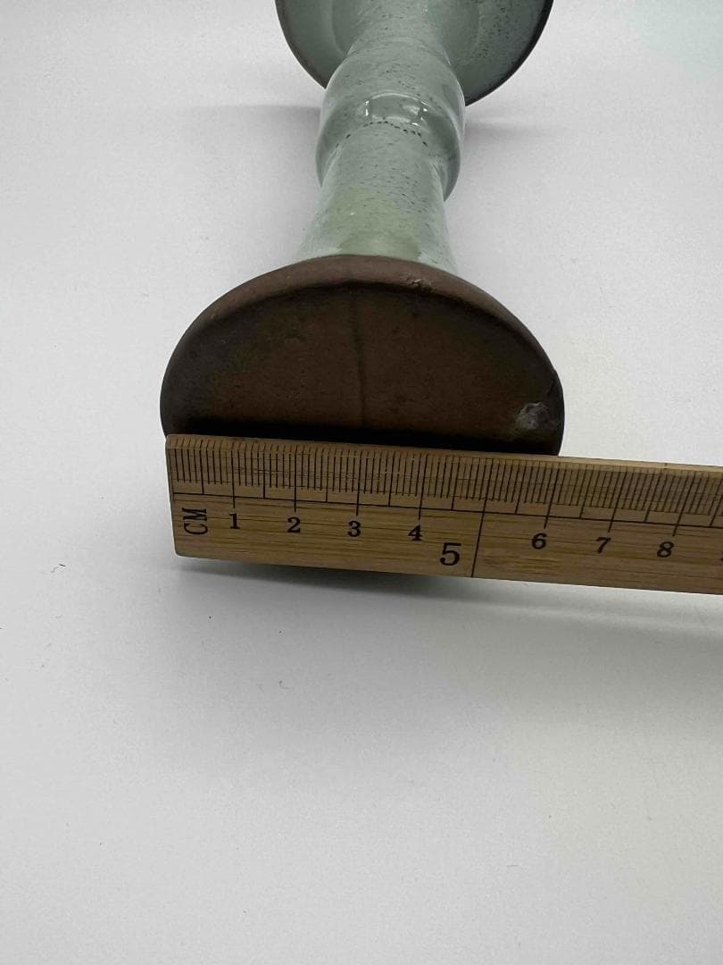 金から元時代　鈞窯　月白釉観音浄瓶　旧家蔵出し　窯変釉　唐物(C-44)