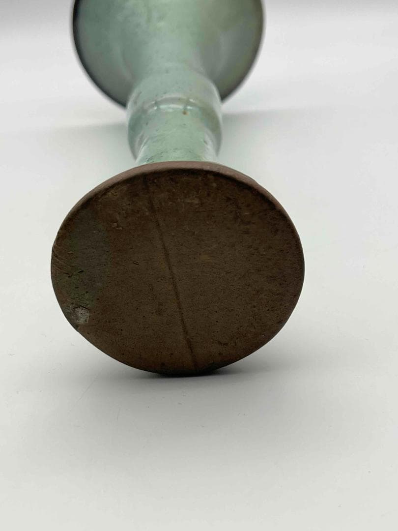 金から元時代　鈞窯　月白釉観音浄瓶　旧家蔵出し　窯変釉　唐物(C-44)