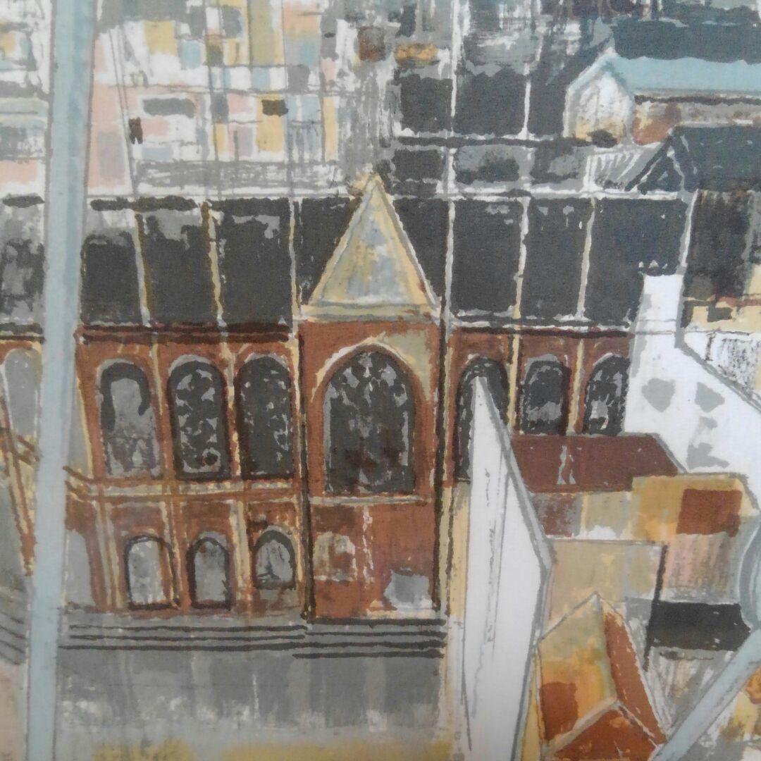 パリの街リトグラフエドアールマッカヴィ