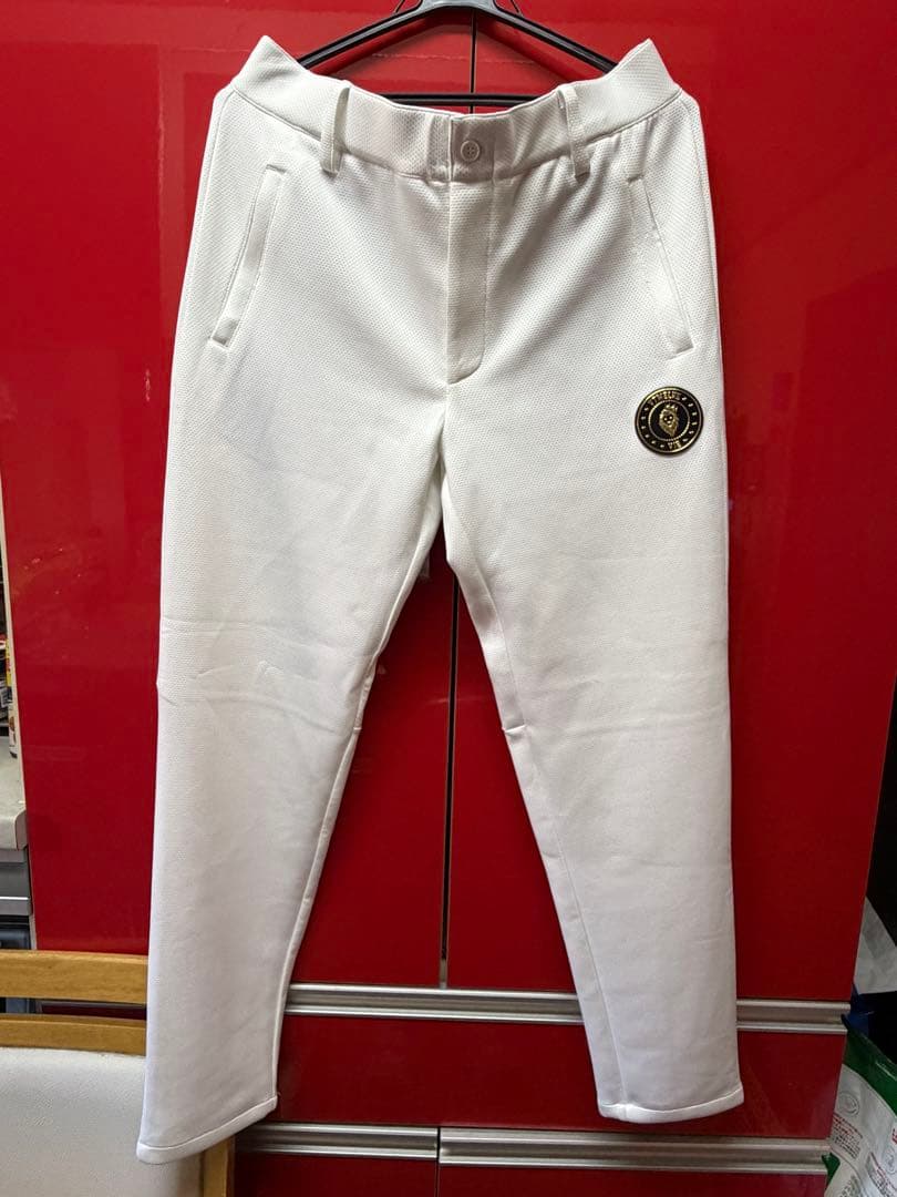 【新品タグ付V12 ゴルフ GAME PANTS ダンボールニット ホワイト L