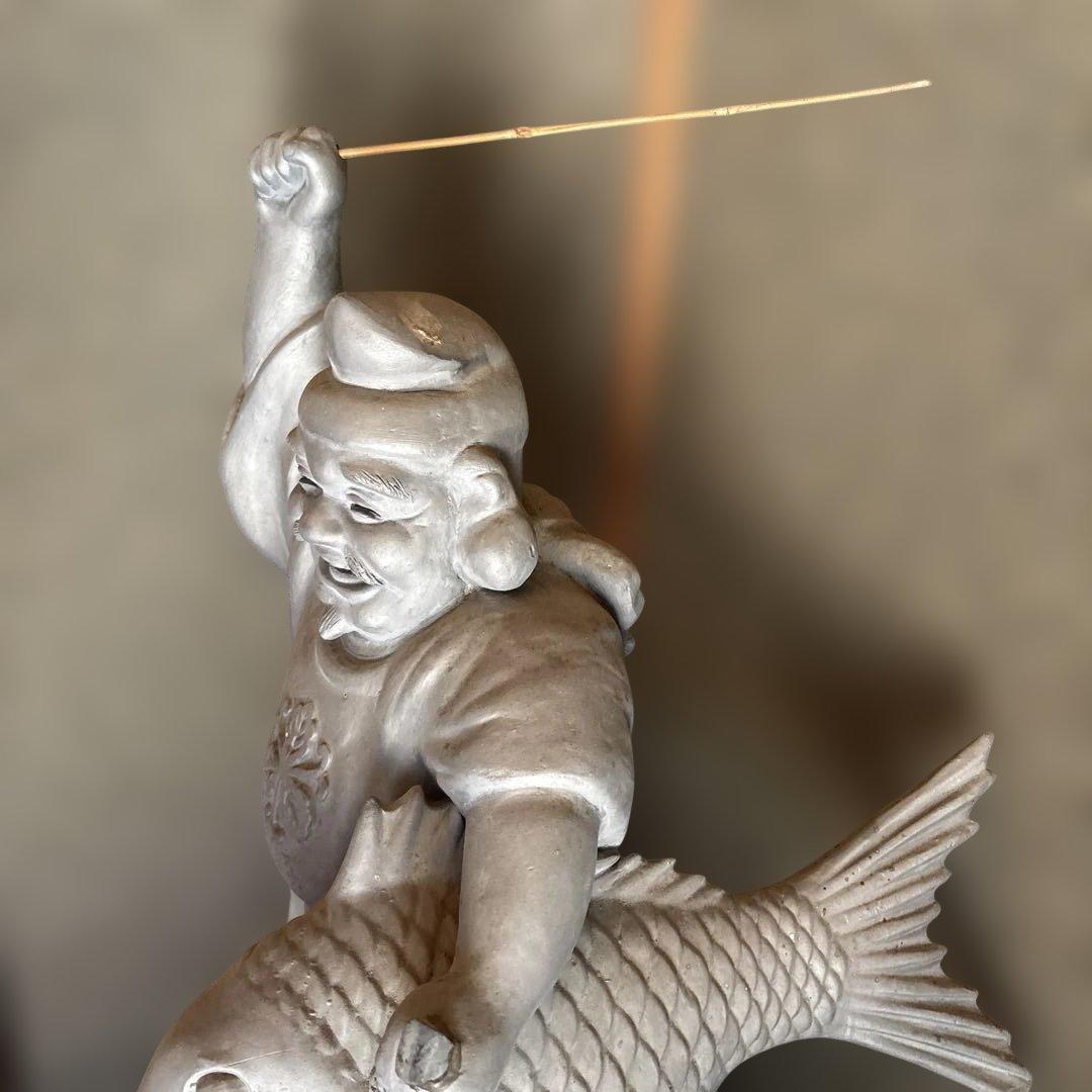 恵比寿像　陶器　置物　七福神