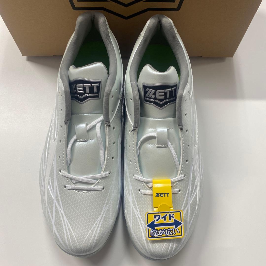 ZETT 埋め込み式金具スパイク　ホワイト　27.5cm