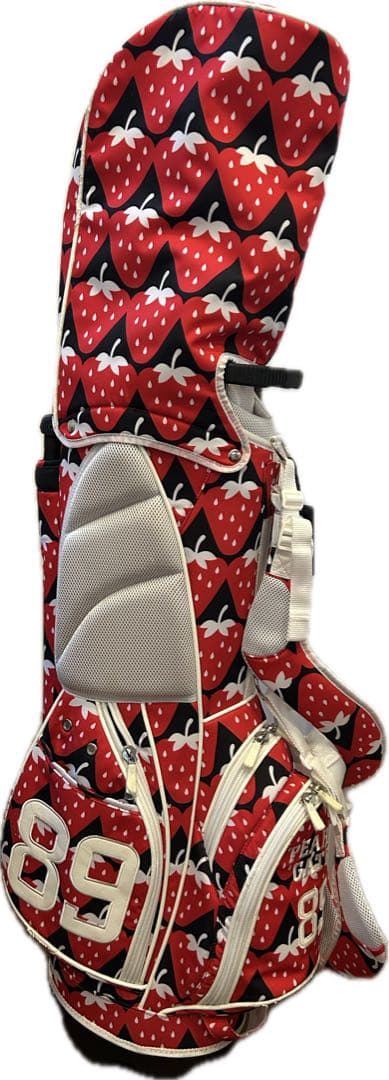 【人気モデル】PEARLY GATES キャディバッグ いちご柄　パーリーゲイツ