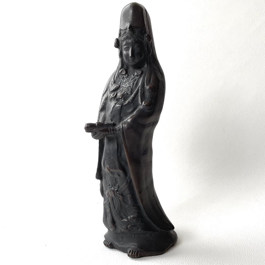 レトロ ［希少］銅製　観世音菩薩　立像