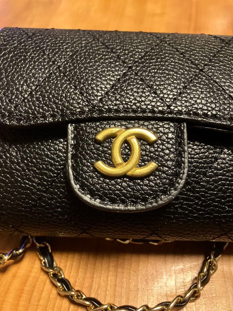 【非売品】CHANEL シャネル ブラックレザー ショルダーバッグ