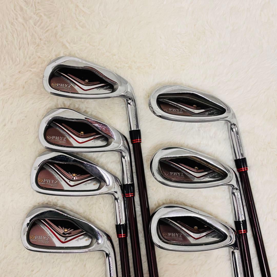 7本セット レディース ブリヂストン PHYZ アイアン 純正カーボン A