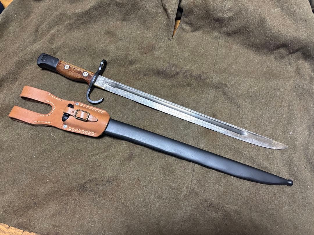 旧日本軍 三十年式銃剣 三八式歩兵銃 中田商店剣差付き
