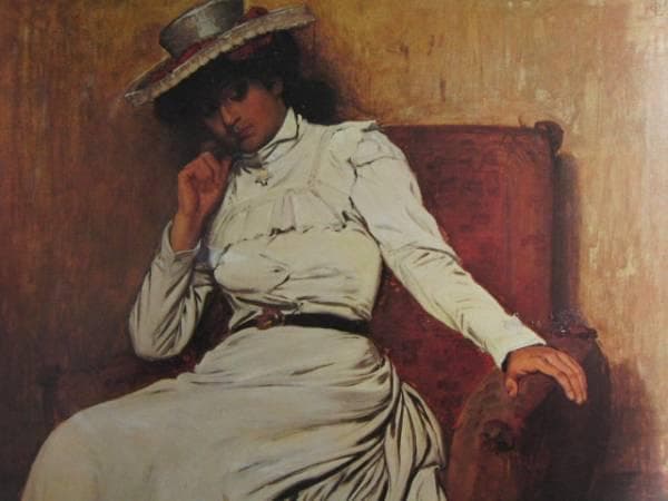 鹿子木孟郎、少女、希少画集画、新品額装付、状態良好