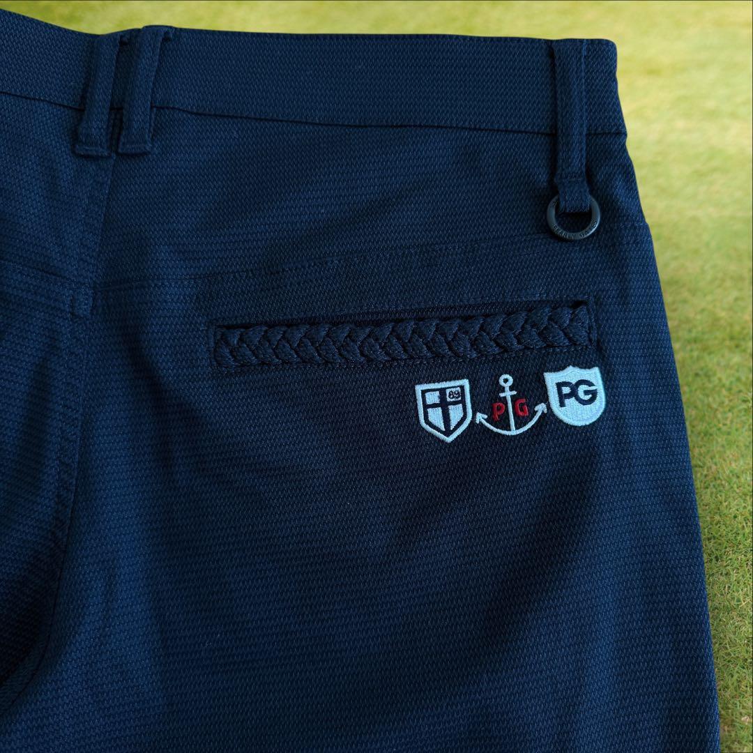 美品　パーリーゲイツ　ハーフパンツ　短パン　4 M〜L相当　紺　ネイビー　マリン