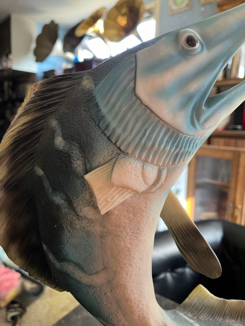 カジキマグロ置き物、イタリア大理石、人工大理石、カジキマグロ飾り、63センチ、