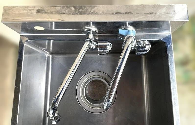 業務用ステンレス製1槽式シンク 流し台 バックガード・水栓付 厨房