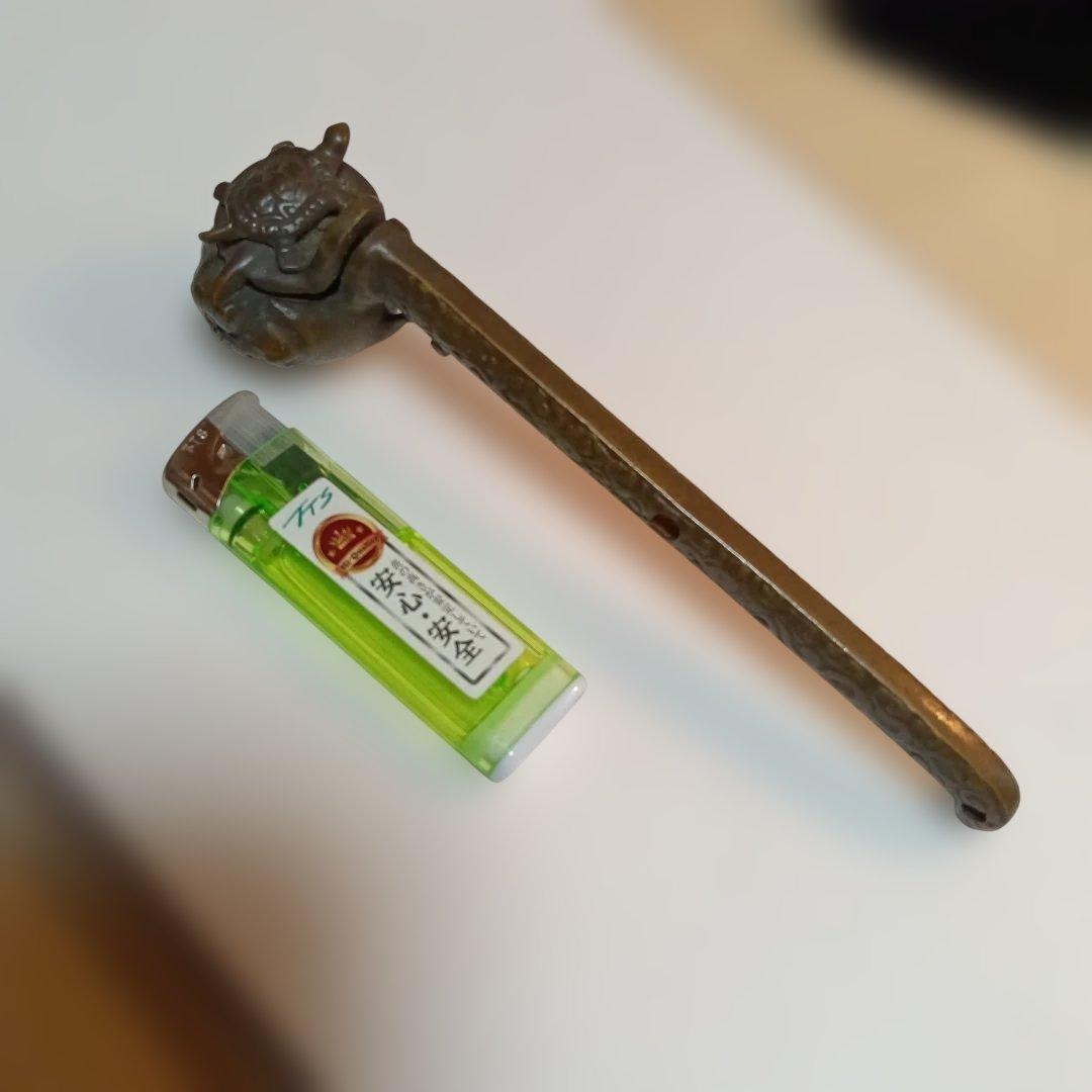 212.金属製 オブジェ 動物彫刻.江戸時代の携帯墨壺筆入れ、極小品、画モチーフ