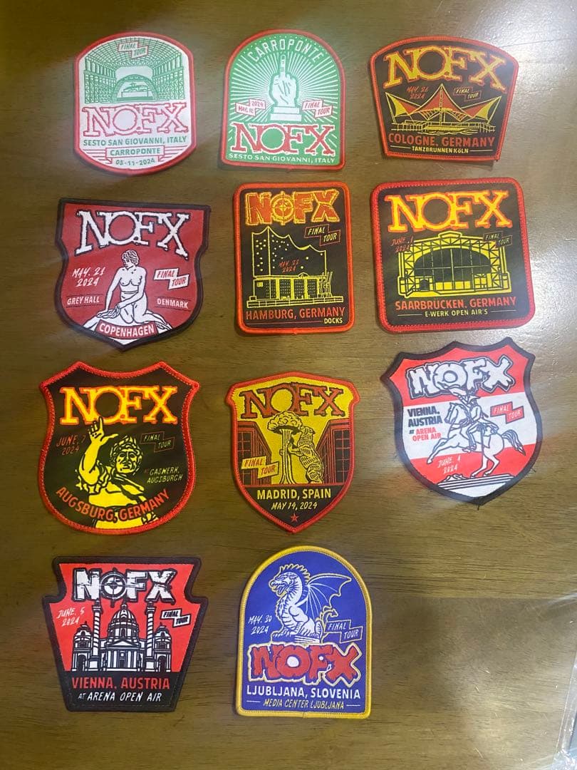 海外限定NOFXファイナルツアーパッチ11個ハイスタhi-standard