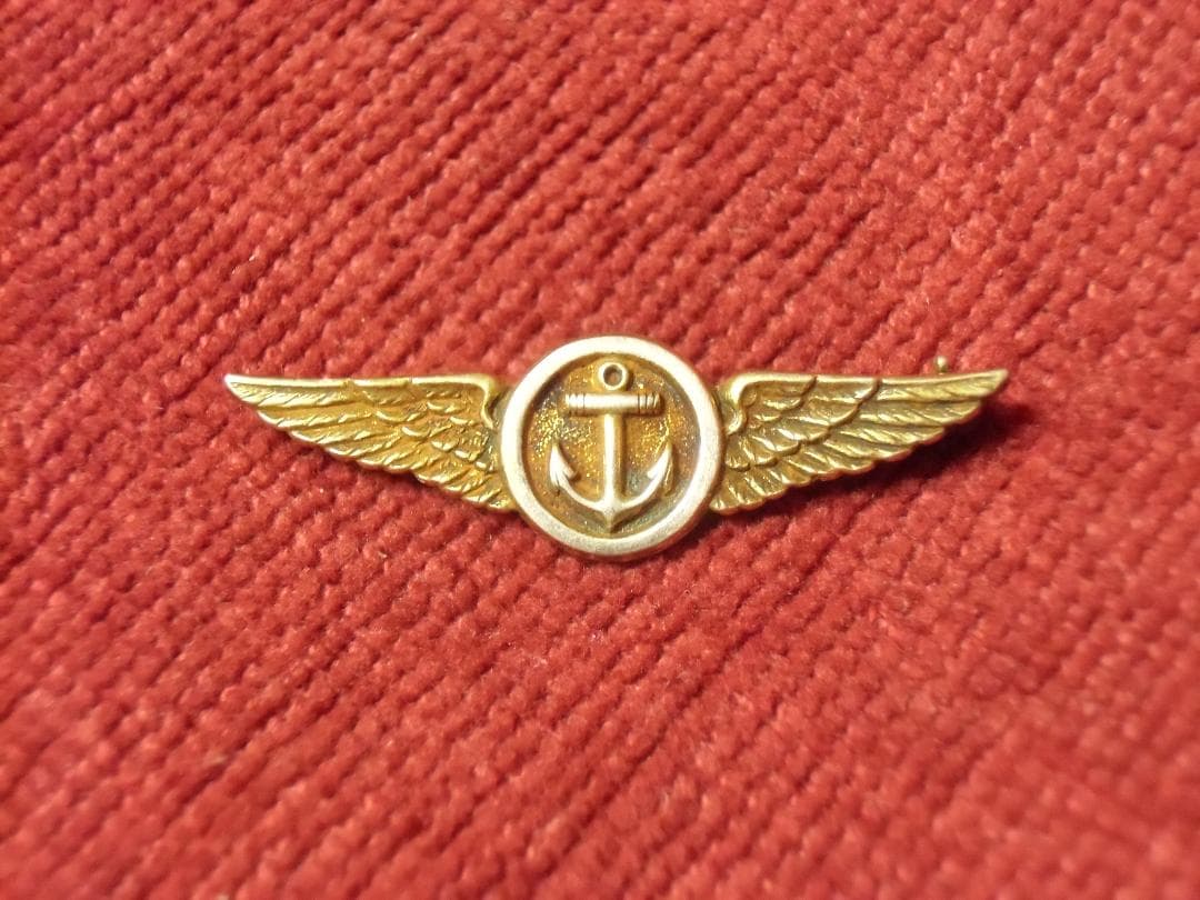 ★１９４０年代＊アメリカ軍＊海軍＊ギャリソンキャップ用オブザーバー章（実物）