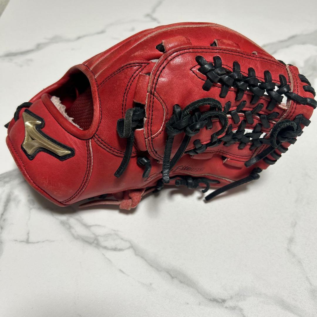 ミズノ 軟式野球グローブ 赤
